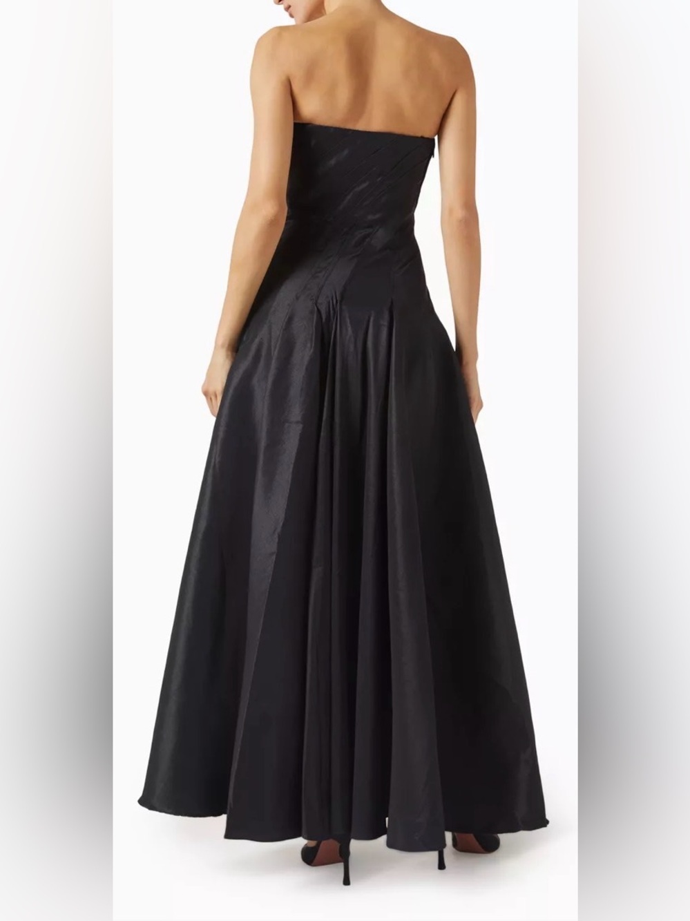 NEW Acler HAWFORD Black rosette strapless maxi Dress Sz 4 - Picture 3 of 10
